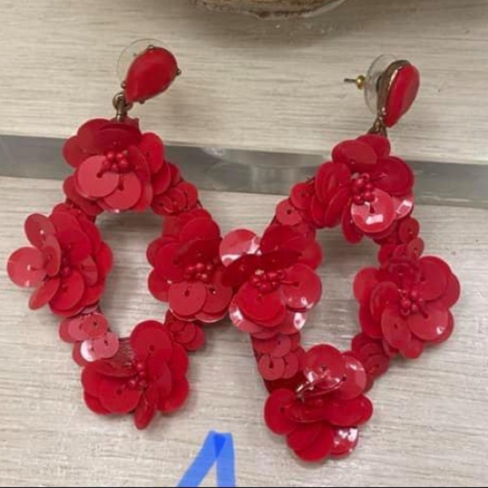 Red earrings